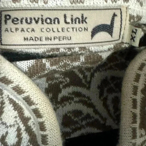 Peruvian Link Alpaca Collection Women Med Brown Jauja Full Zip Cardigan Sweater - Picture 6 of 8